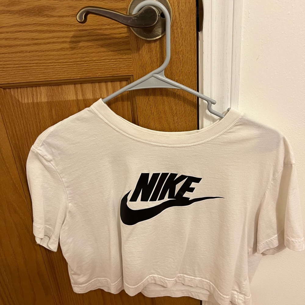 Nike White Tee with Black Logo